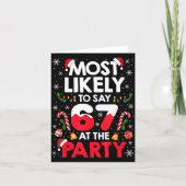 67 Funny Christmas Meme Most Likely To Say 67 At T カード (正面)