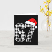 67 Funny Christmas Plaid Kids Xmas 6 7  カード (黄色い花)