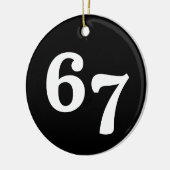 67 Funny Gen Alpha Lingo セラミックオーナメント (左)