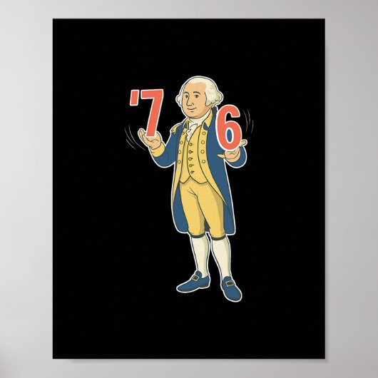 67 Funny George Washington Meme Six Seven Gen Alph ポスター (正面)