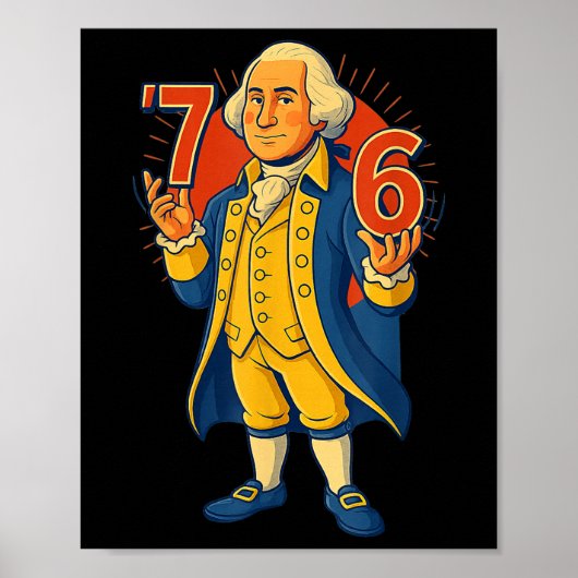 67 Funny George Washington Meme Six Seven Gen Alph ポスター (正面)