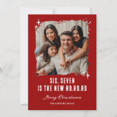 67 Funny Ho Ho Ho Photo Christmas シーズンカード (正面)