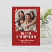 67 Funny Ho Ho Ho Photo Christmas シーズンカード (スタンド正面)
