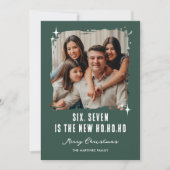 67 Funny Ho Ho Ho Photo Christmas シーズンカード (正面)