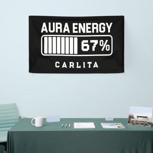 67 Funny Meme Aura Energy at 67 Six Seven Meme Gen 横断幕 (トレードショー)