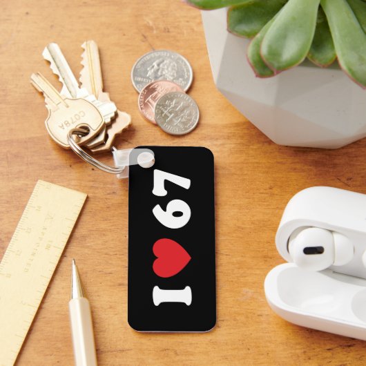 67 Funny Meme I Love Six Seven 67th Birthday キーホルダー (デスク)