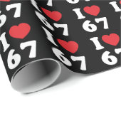 67 Funny Meme I Love Six Seven 67th Birthday ラッピングペーパー (ロールコーナー)