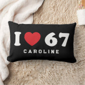 67 Funny Meme I Love Six Seven 67th Birthday ランバークッション (ブランケット)