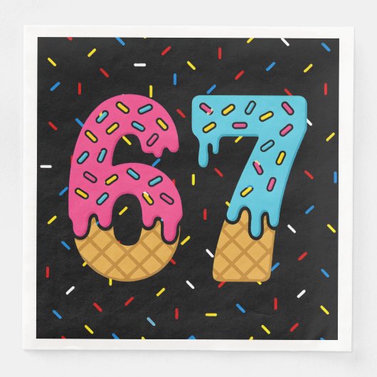 67 Funny Meme Ice Cream Six Seven Gen Alpha (正面)