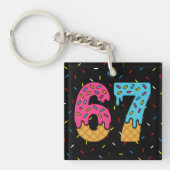 67 Funny Meme Ice Cream Six Seven Gen Alpha キーホルダー (正面)