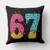 67 Funny Meme Ice Cream Six Seven Gen Alpha クッション (裏面)