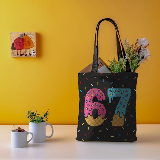 67 Funny Meme Ice Cream Six Seven Gen Alpha トートバッグ