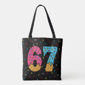 67 Funny Meme Ice Cream Six Seven Gen Alpha トートバッグ (裏面)