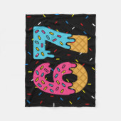 67 Funny Meme Ice Cream Six Seven Gen Alpha フリースブランケット (正面)