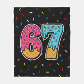 67 Funny Meme Ice Cream Six Seven Gen Alpha フリースブランケット (正面)