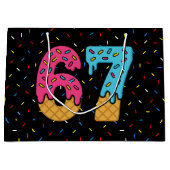 67 Funny Meme Ice Cream Six Seven Gen Alpha ラージペーパーバッグ (正面)