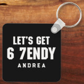 67 Funny Meme Let's get Six Seven Sendy 6 7endy キーホルダー (裏面)