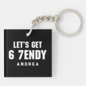 67 Funny Meme Let's get Six Seven Sendy 6 7endy キーホルダー (裏面)
