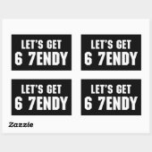 67 Funny Meme Let's get Six Seven Sendy 6 7endy 長方形シール (シート)