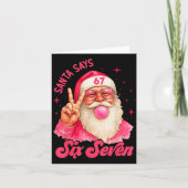 67 Funny Meme Merry Xmas Santa Says Six Seven Chri カード (正面)