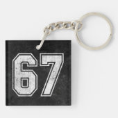 67 Funny Meme Six Seven Gen Alpha キーホルダー (裏面)