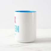 67 Funny Meme Six Seven Gen Alpha ツートーンマグカップ (中央)