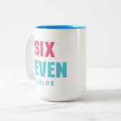 67 Funny Meme Six Seven Gen Alpha ツートーンマグカップ (正面左)