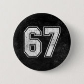 67 Funny Meme Six Seven Gen Alpha 缶バッジ (正面)