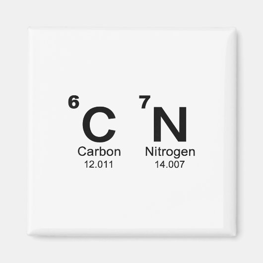 67 Funny Meme Six Seven Science Periodic Table Che マグネット (正面)