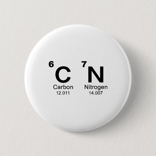67 Funny Meme Six Seven Science Periodic Table Che 缶バッジ (正面)