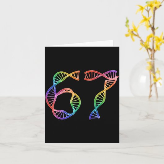 67 Funny Number Meme Dna Replication Molecular Bio カード (黄色い花)