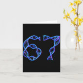 67 Funny Number Meme Dna Replication Molecular Bio カード (黄色い花)