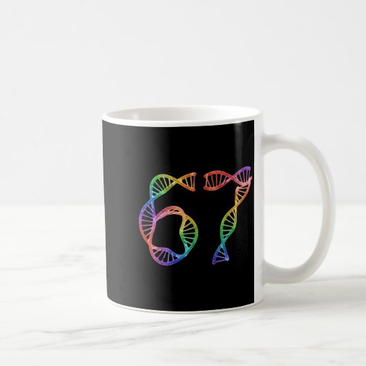 67 Funny Number Meme Dna Replication Molecular Bio コーヒーマグカップ (右)