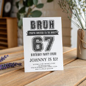 67 Funny Six Seven Party Teen Boy Birthday 招待状