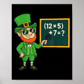 67 Funny St Patricks Day Math Teacher Meme Six Sev ポスター (正面)