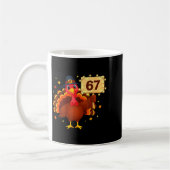 67 Funny Thanksgiving Turkey Meme Six Seven 6 7 Gi コーヒーマグカップ (左)