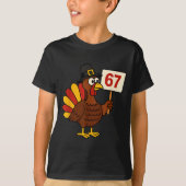 67 Funny Thanksgiving Turkey Meme Six Seven 6 7 Gi Tシャツ (正面)