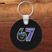 67 Gamer Console Controller Design  キーホルダー (正面)