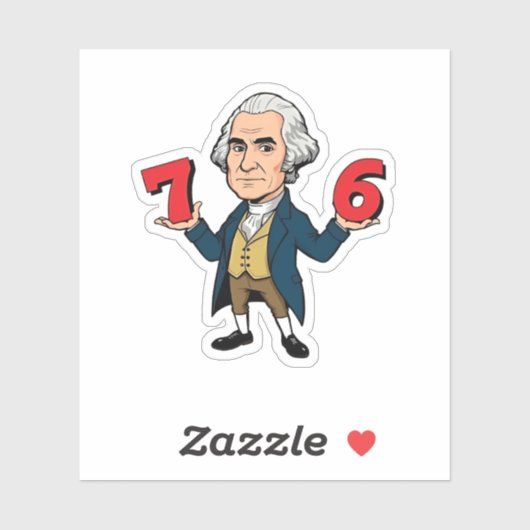 67 George Washington 7-6 Six Seven Meme 67  シール (シート)