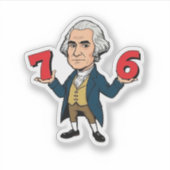 67 George Washington 7-6 Six Seven Meme 67  シール (正面)