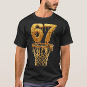 67 Gold Drip Basketball 6 7 Six Seven Meme Gen Alp Tシャツ (正面)