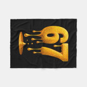 67 Gold Drip Six Seven Funny Meme  フリースブランケット (正面(横))