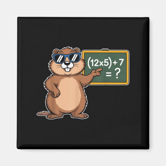 67 Groundhog Day 6-7 Meme Math Teacher Six Seven K マグネット (正面)