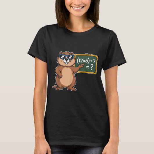 67 Groundhog Day 6-7 Meme Math Teacher Six Seven K Tシャツ (正面)