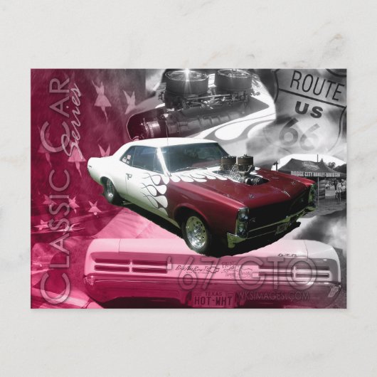 67 GTO -クラシック車 ポストカード (正面)