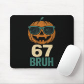 67 Halloween Bruh Pumpkin 6-7 Meme Gen Alpha Slang マウスパッド (マウス)
