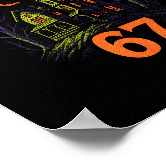 67 Halloween Costume Brainrot Teacher 6-7 Meme Six ポスター (角)