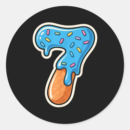 67 Halloween Costume Duo Matching Number 6 And 7 I ラウンドシール (正面)