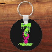 67 Halloween Costume Funny Number 7 Seven Meme For キーホルダー (正面)