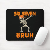67 Halloween Funny Six Seven Meme Brainrot Pumpkin マウスパッド (マウス)